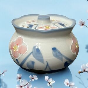 Vintage Ben Rickert Cherry Blossom Potpourri Pomander Shaker Jar Made in Japan